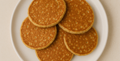 Panqueques de avena y plátano sin gluten