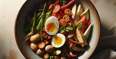 Photo de Salade de lentilles aux poivrons grillés