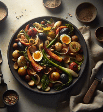 Photo de Salade tiède de lentilles et d'épinards