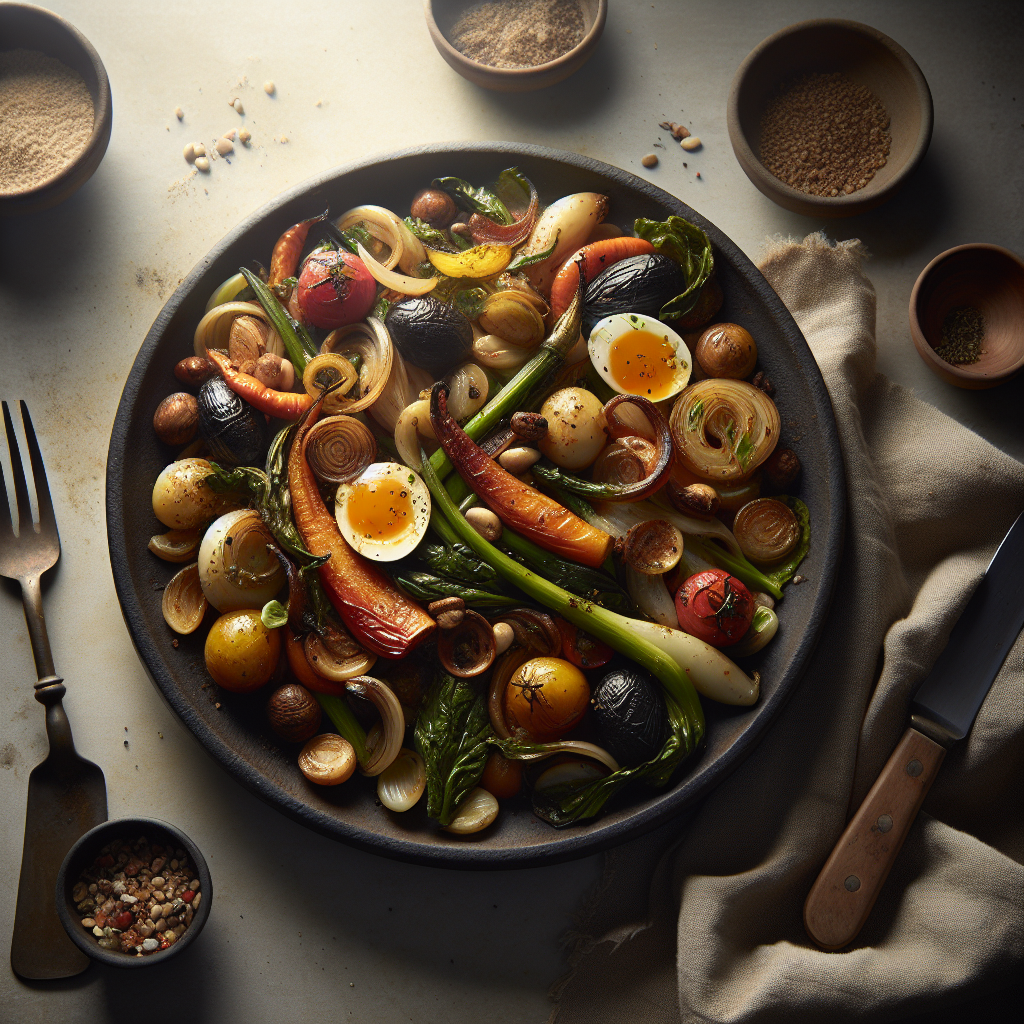 Photo de Salade tiède de lentilles et d'épinards