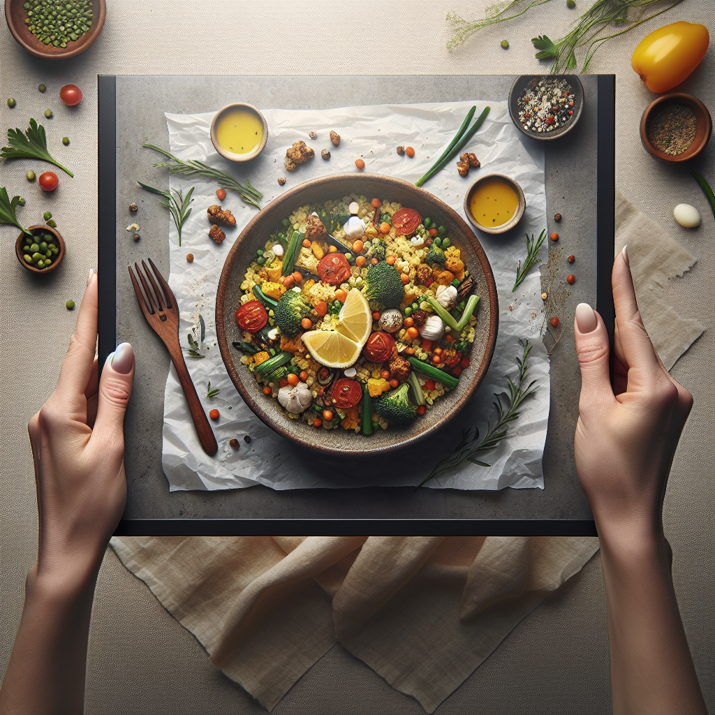 Photo de Bowl de riz complet avec tofu et brocoli