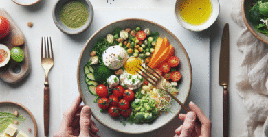 Photo de Salade de pois chiches avec mangue et coriandre